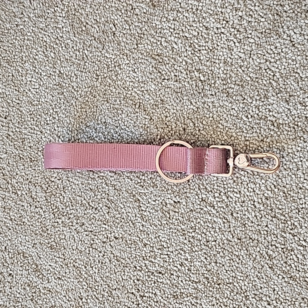 Harvey's Keychain Dusty Rose with Rose Gold hardware